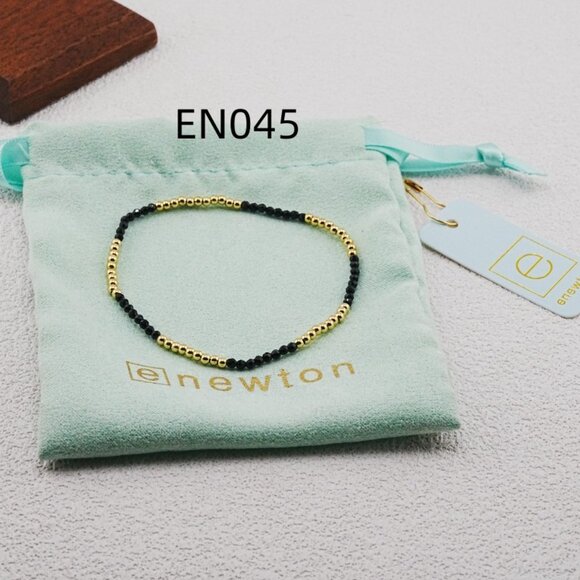 Enewton Black Glass Crystal & Gold Bead Bracelet - Picture 2 of 5